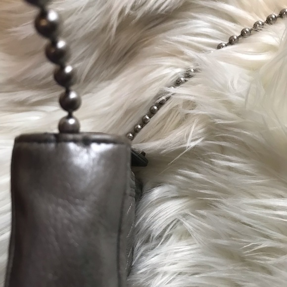 Authentic Chanel Mini Boy Lambskin Metallic Crossbody Bag Clutch Wallet on Chain - Picture 13 of 16